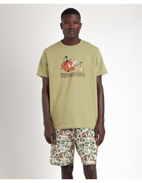 DISNEY Pijama Manga Corta Timon & Pumbaa para Hombre