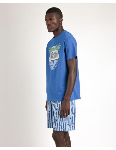 DISNEY Pijama Manga Corta Stitch Waves para Hombre