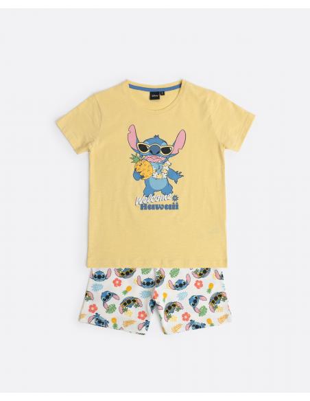 DISNEY Pijama Manga Corta Tropical Stitch para Niño