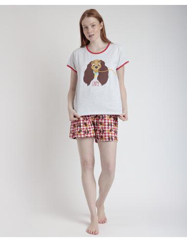 DISNEY Pijama Manga Corta Lady And The Tramp para Mujer