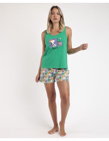 PEANUTS Pijama Sin Mangas Good Grief para Mujer