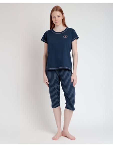 STAY AT HOME Pijama Manga Corta Loading Energy para Mujer