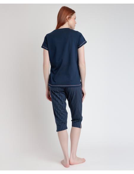 STAY AT HOME Pijama Manga Corta Loading Energy para Mujer