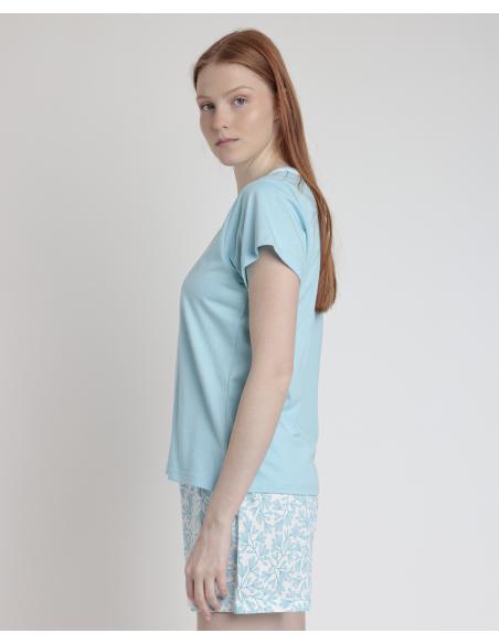 ADMAS CLASSIC Pijama Manga Corta Spring Leaves para Mujer
