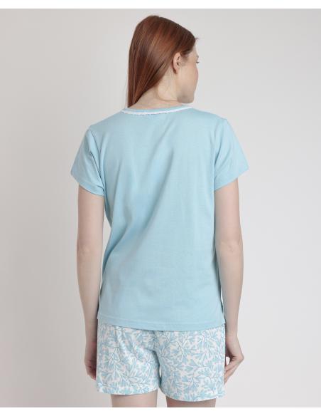 ADMAS CLASSIC Pijama Manga Corta Spring Leaves para Mujer