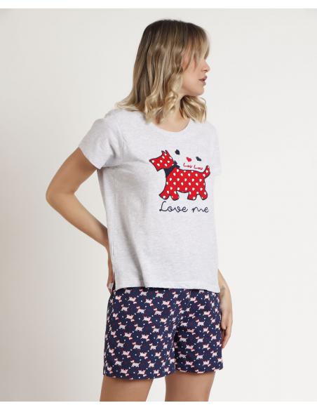 ADMAS Pijama Manga Corta Lou Lou Love Me para Mujer