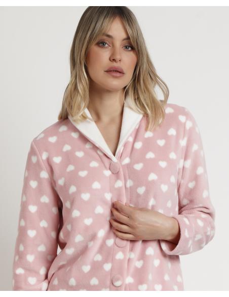 ADMAS Pijama Abierto Manga Larga Corel L´amour para Mujer
