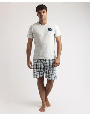 STAY AT HOME Pijama Manga Corta Scooty para Hombre