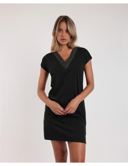 ADMAS Vestido Manga Corta Punk Beach para Mujer