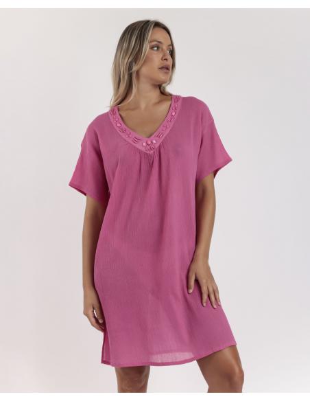 ADMAS Vestido Manga Corta Stone para Mujer