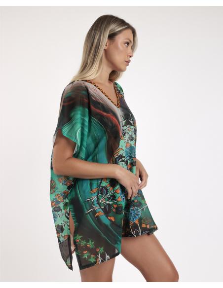 ADMAS Vestido Kaftan Manga Corta Turkish para Mujer