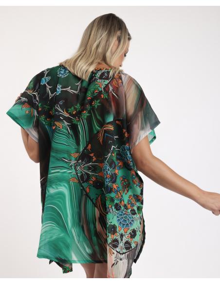 ADMAS Vestido Kaftan Manga Corta Turkish para Mujer