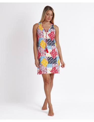 ADMAS Camisola Sin Mangas Life in Patchwork para Mujer