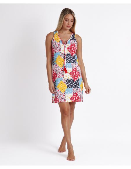 ADMAS Camisola Sin Mangas Life in Patchwork para Mujer