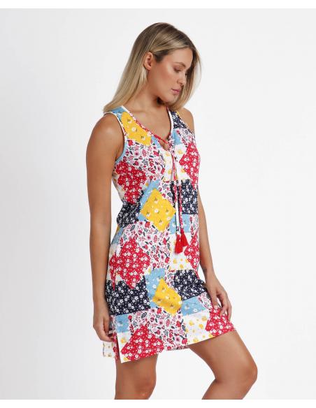 ADMAS Camisola Sin Mangas Life in Patchwork para Mujer