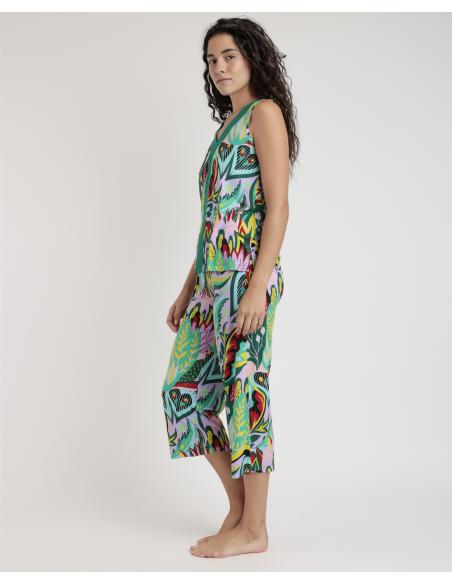 ADMAS LUXURY Pijama Sin Mangas Luxury Hippy para Mujer