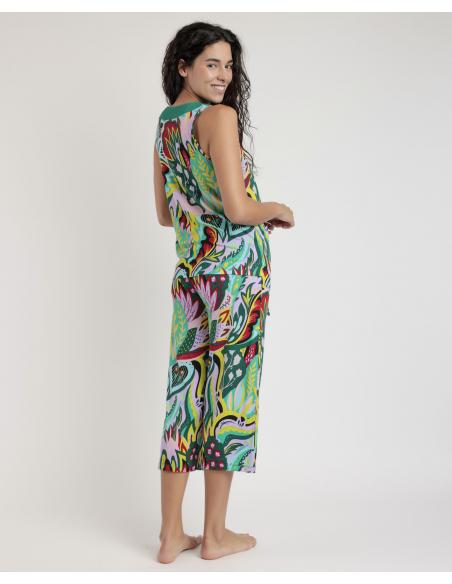 ADMAS LUXURY Pijama Sin Mangas Luxury Hippy para Mujer