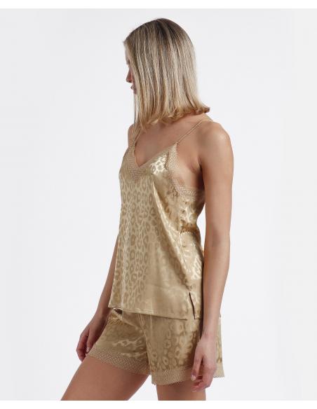ADMAS CLASSIC Pijama Tirantes Satin Leopard para Mujer