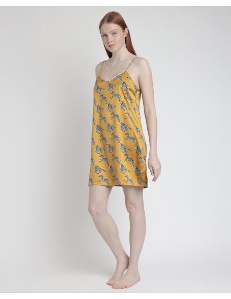 ADMAS LUXURY Camisola Tirantes Zebra Gold para Mujer