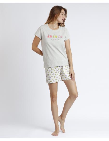 ADMAS Pijama Manga Corta La Dolce Vita para Mujer