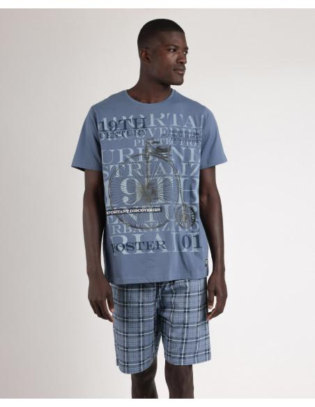 ADMAS Pijama Manga Corta Important Discover Bicycle para Hombre