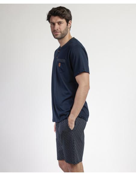 ADMAS CLASSIC Pijama Manga Corta Leather para Hombre