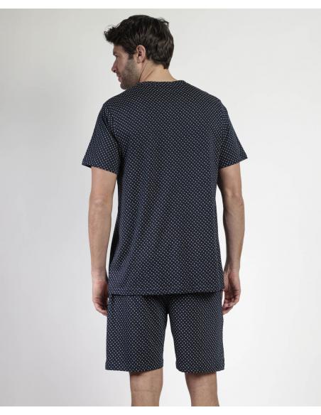 ADMAS CLASSIC Pijama Abierto Manga Corta Leather para Hombre