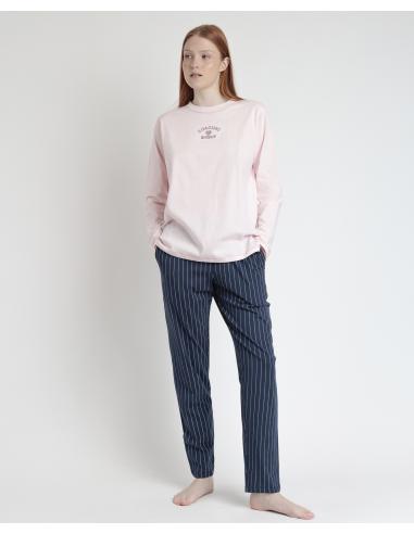STAY AT HOME Pijama Manga Larga Loading Energy para Mujer