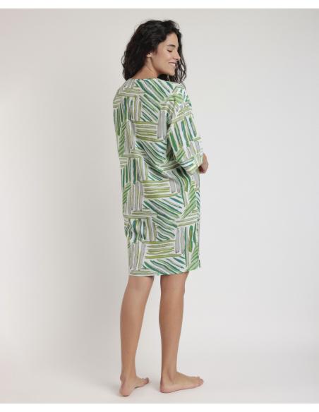 ADMAS Vestido Kimono Manga Francesa Green Summer para Mujer