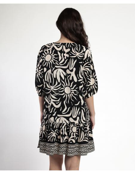 ADMAS Vestido Manga Francesa Sun Summer para Mujer