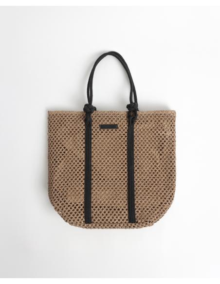 ADMAS Bolso Playa Tiras Negras para Mujer
