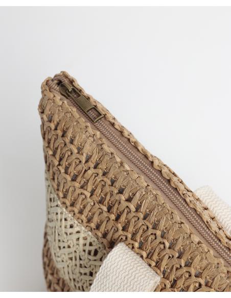 ADMAS Bolso Playa Franjas Bicolor para Mujer