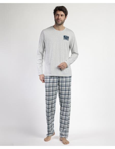 STAY AT HOME Pijama Manga Larga Scooty para Hombre