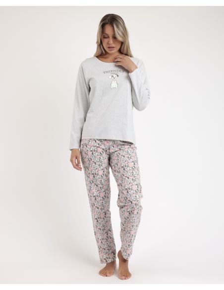 DISNEY Pijama Manga Larga Dalmatians para Mujer