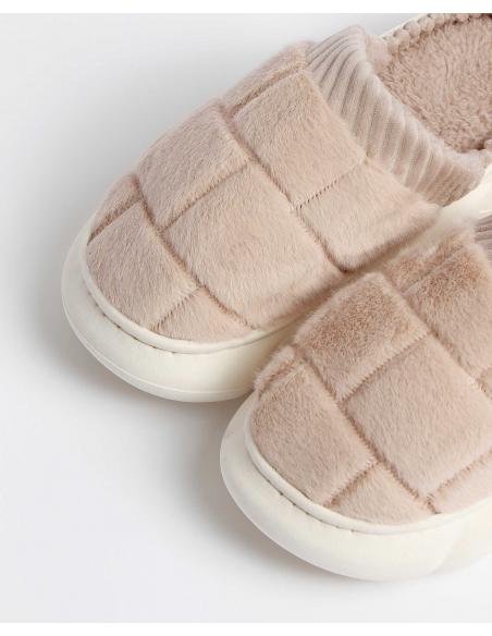 ADMAS Zapatillas De Estar Por Casa Cuadros para Mujer, (Caja 6 unidades)
